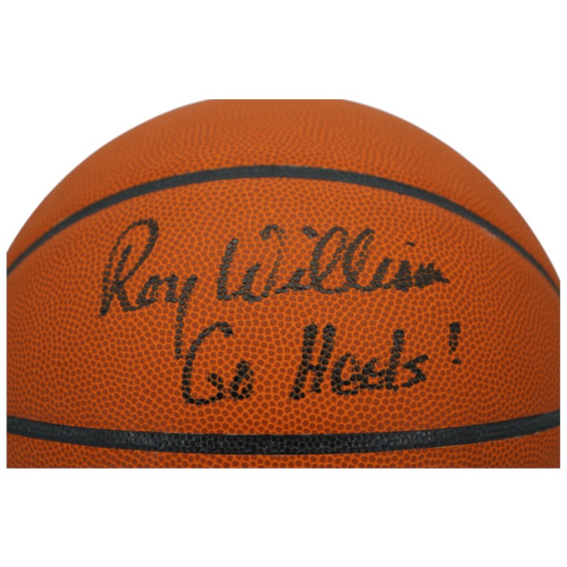 Roy Williams University of North Carolina Autographed Inscribed Go Heels! Wilson NCAA Basketball CX Auth