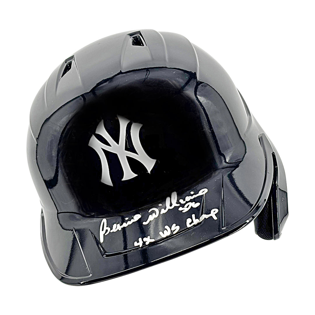 Bernie Williams New York Yankees Autographed Inscribed 4x WS Champ Batting Helmet