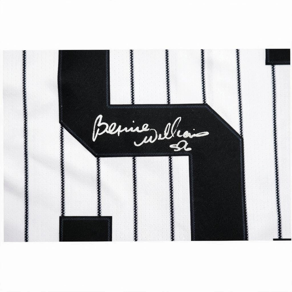 Bernie Williams New York Yankees Autographed Inscribed Bern Baby Bern Nike Replica Jersey CX Auth
