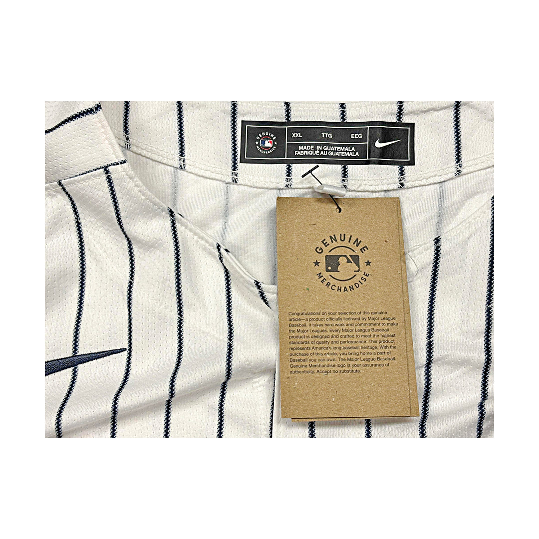 Bernie Williams New York Yankees Autographed Inscribed 4x WS Champ Nike Replica Jersey - Signed on Front