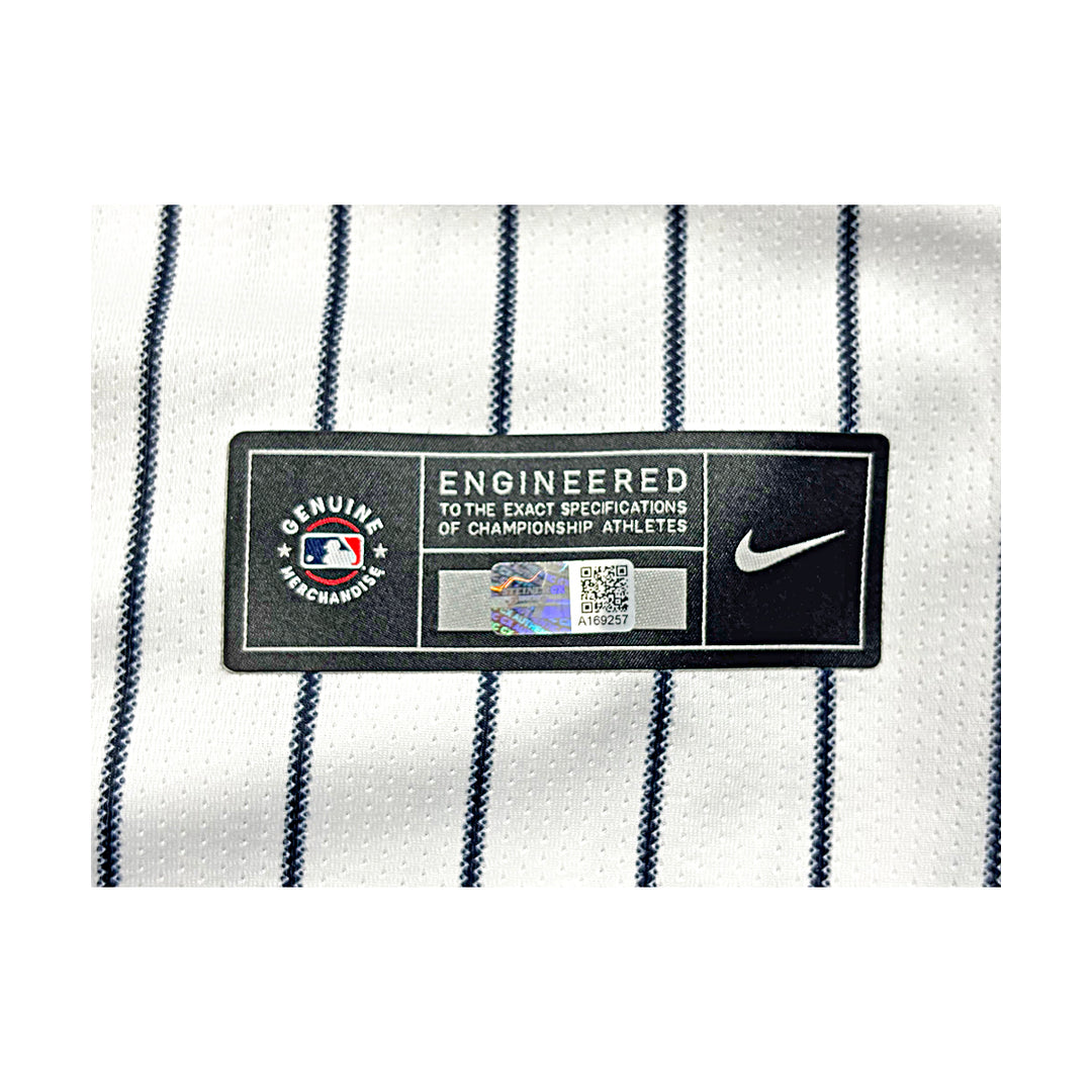 Bernie Williams New York Yankees Autographed Inscribed 4x WS Champ Nike Replica Jersey - Signed on Front