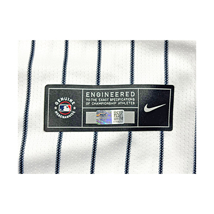Bernie Williams New York Yankees Autographed Inscribed 4x WS Champ Nike Replica Jersey - Signed on Front