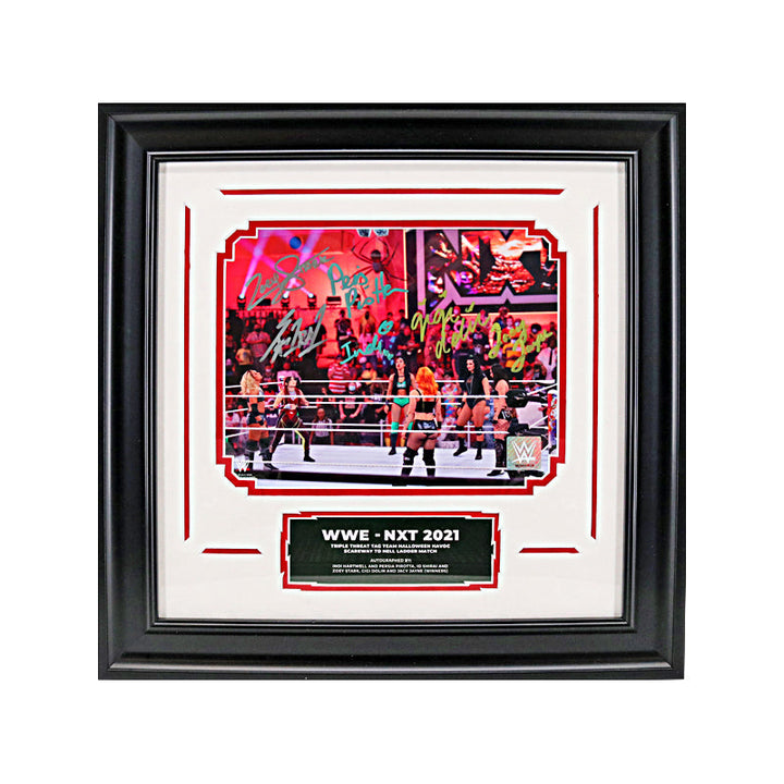 WWE NXT 2021 6 Signature Multi Signed Framed 8x10 Photo (Brandon Steiner LOA)
