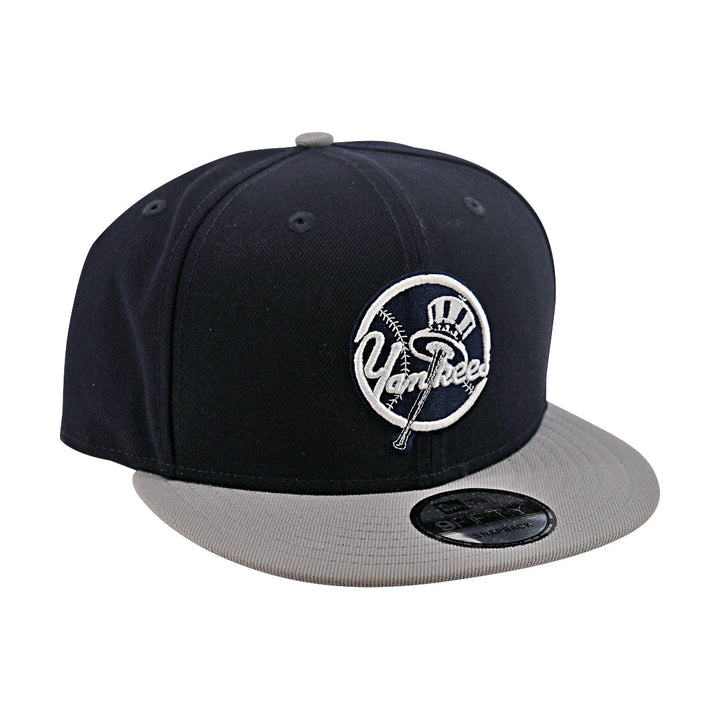 New York Yankees New Era Baseball Hat Cap 9FIFTY Snapback Road Navy Gray 