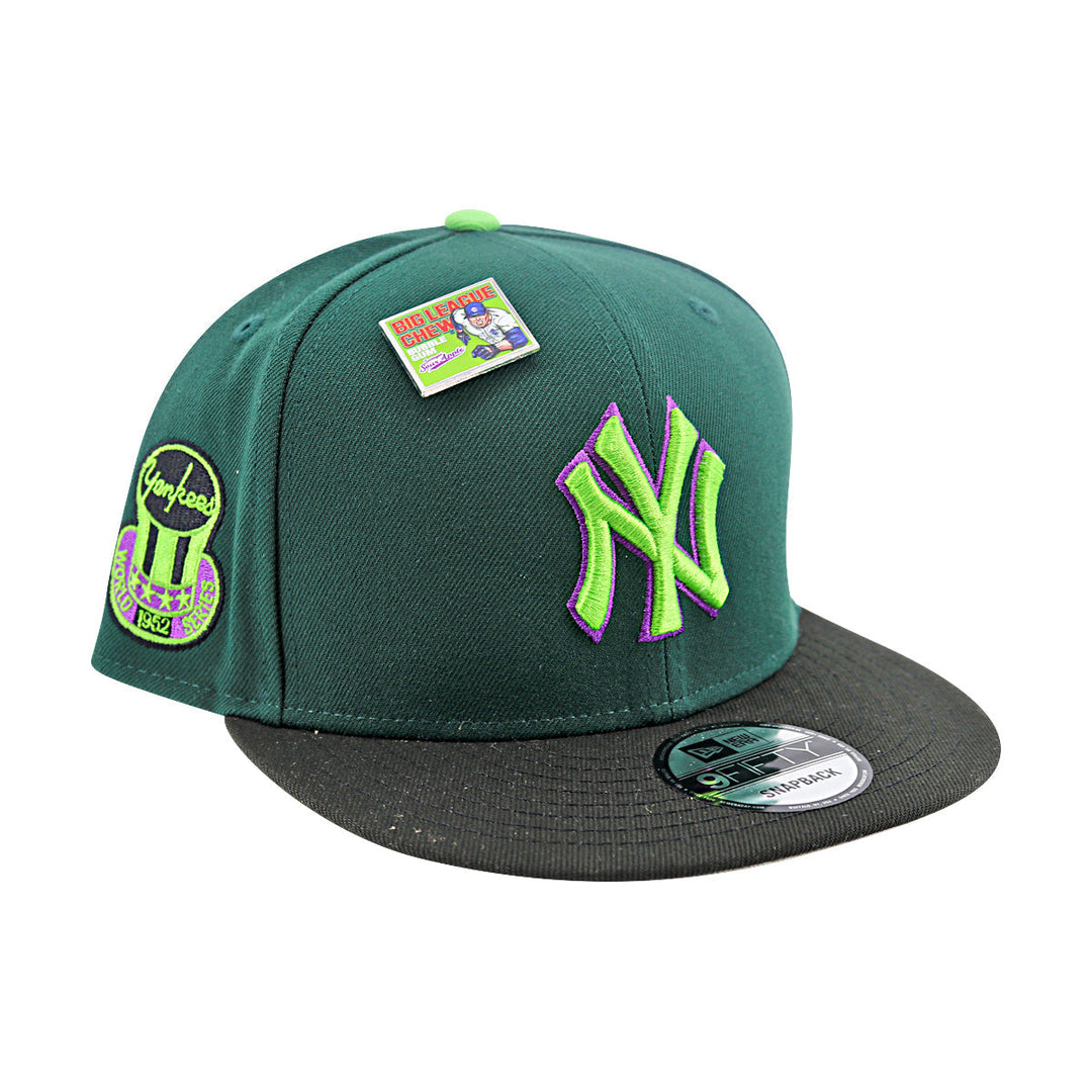 New York Yankees New Era Baseball Hat Cap 9FIFTY Snapback Sour Apple Big League Chew