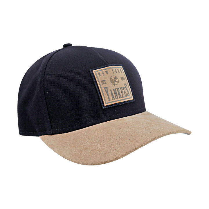 New York Yankees New Era Baseball Hat Cap 9FORTY MC AF Suede Navy Cream 