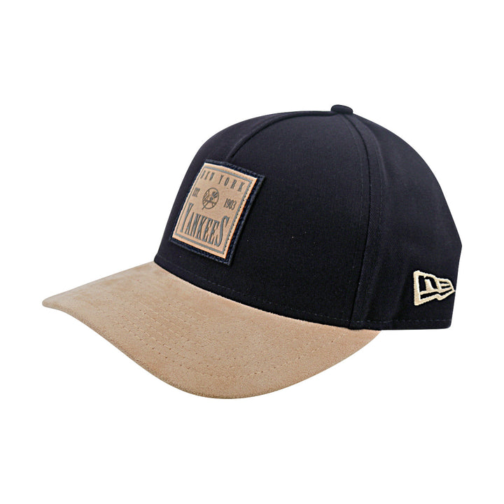 New York Yankees New Era Baseball Hat Cap 9FORTY MC AF Suede Navy Cream 