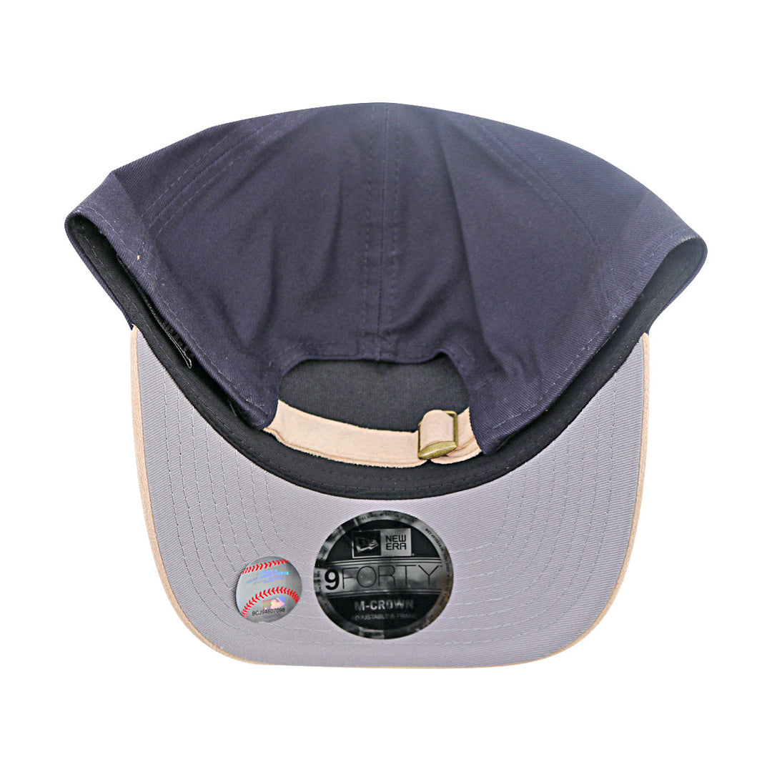 New York Yankees New Era Baseball Hat Cap 9FORTY MC AF Suede Navy Cream 
