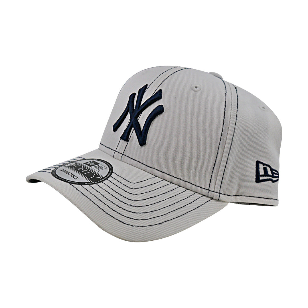 New York Yankees New Era Baseball Hat Cap 9FORTY White Neyyan Adjustable 