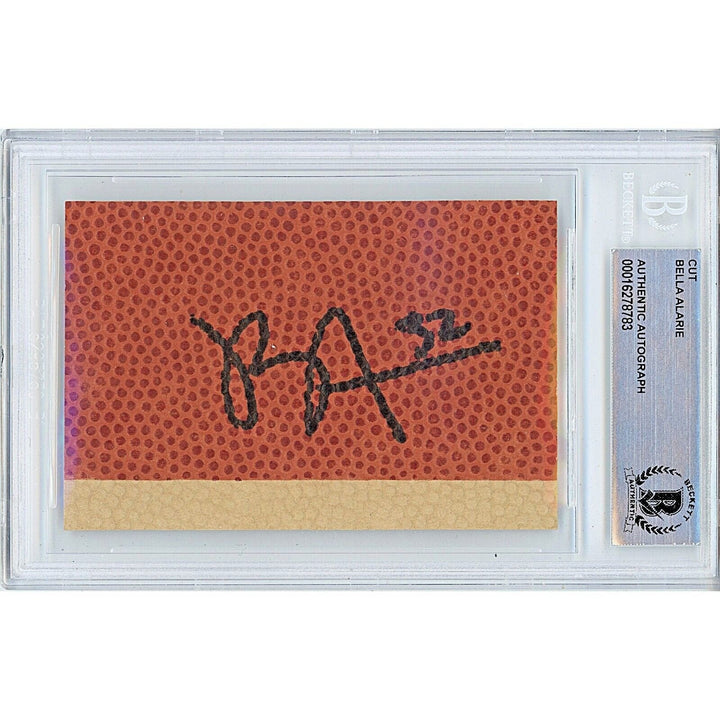 Bella Alarie Dallas Wings Signed Basketball Cut WNBA Beckett Authentic Auto Slab