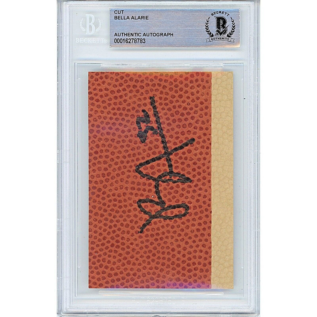 Bella Alarie Dallas Wings Signed Basketball Cut WNBA Beckett Authentic Auto Slab
