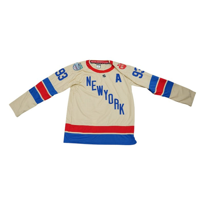 Mika Zibanejed New York Rangers Autographed Inscribed 2026 Winter Classic Pro Style Jersey JSA Holo Only