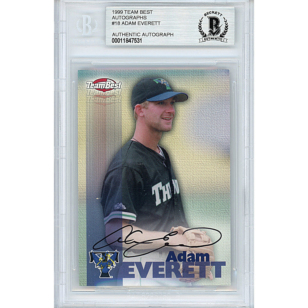 Adam Everett Houston Astros Signed 1999 Team Best Autograph Rookie Card BAS Auth Auto