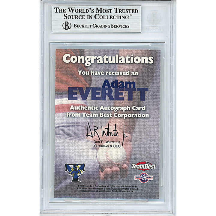 Adam Everett Houston Astros Signed 1999 Team Best Autograph Rookie Card BAS Auth Auto