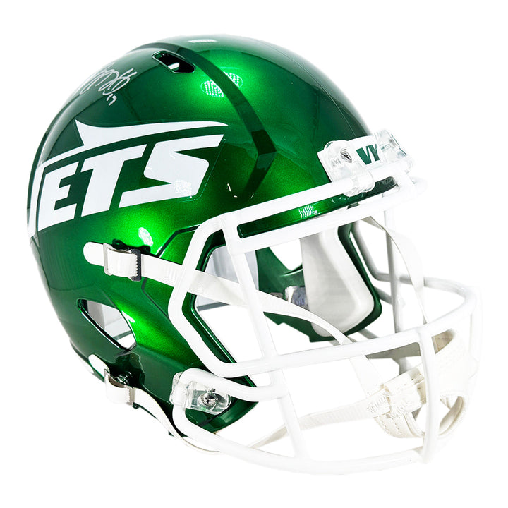 Davante Adams Signed New York Jets Speed Full-Size Replica Football Helmet (Beckett)