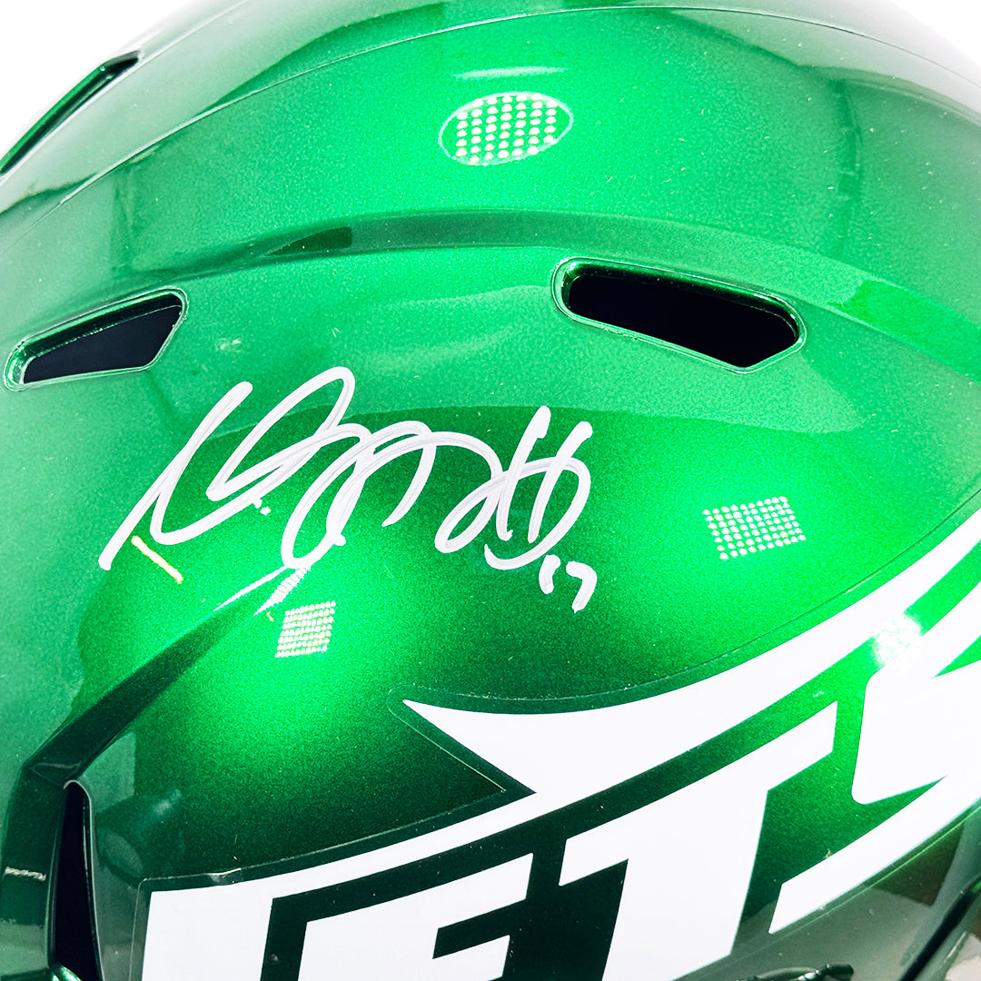 Davante Adams Signed New York Jets Speed Full-Size Replica Football Helmet (Beckett)