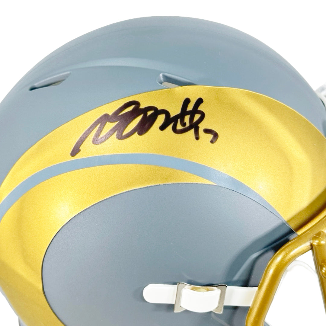 Davante Adams Signed Los Angeles Rams Slate Alternate Speed Mini Football Helmet (JSA)