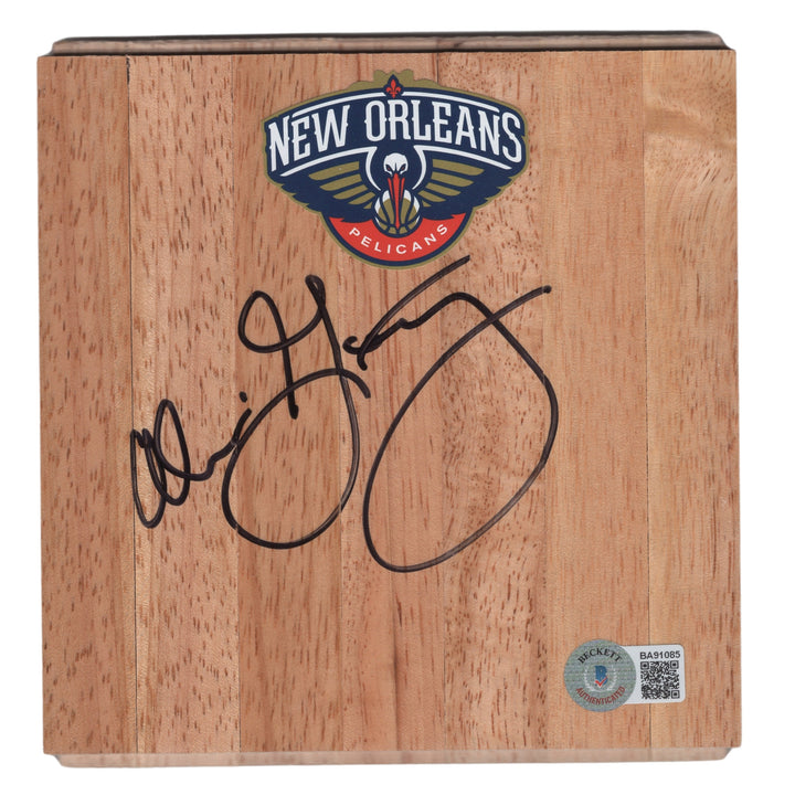 Alvin Gentry Signed New Orleans Pelicans Parquet Basketball Floor Board Proof Beckett