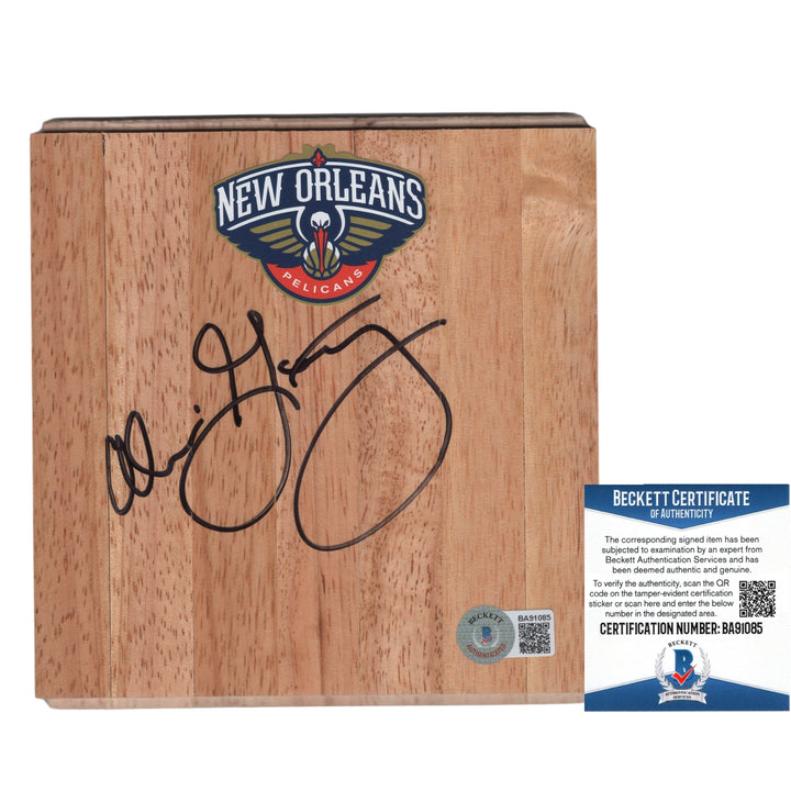 Alvin Gentry Signed New Orleans Pelicans Parquet Basketball Floor Board Proof Beckett