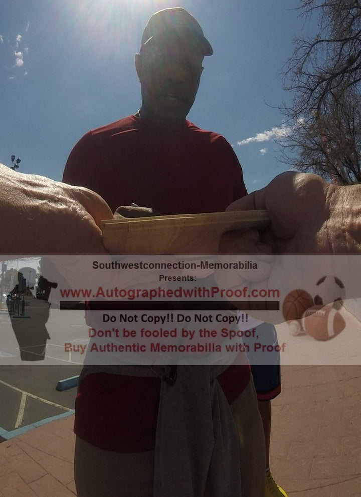 Alvin Gentry Signed New Orleans Pelicans Parquet Basketball Floor Board Proof Beckett