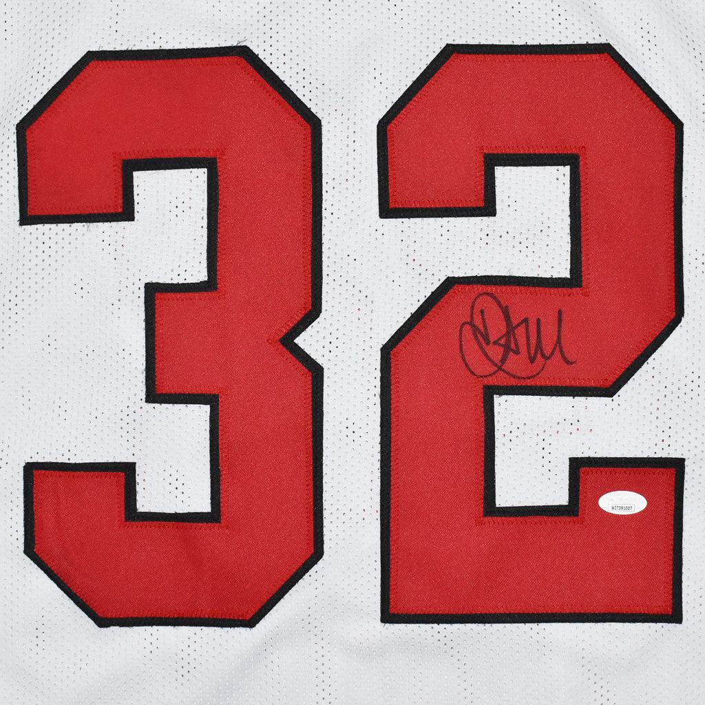 Jamal Anderson Signed Atlanta Pro White Football Jersey (JSA)