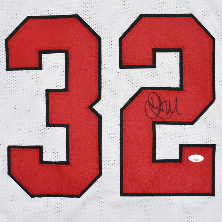 Jamal Anderson Signed Atlanta Pro White Football Jersey (JSA)