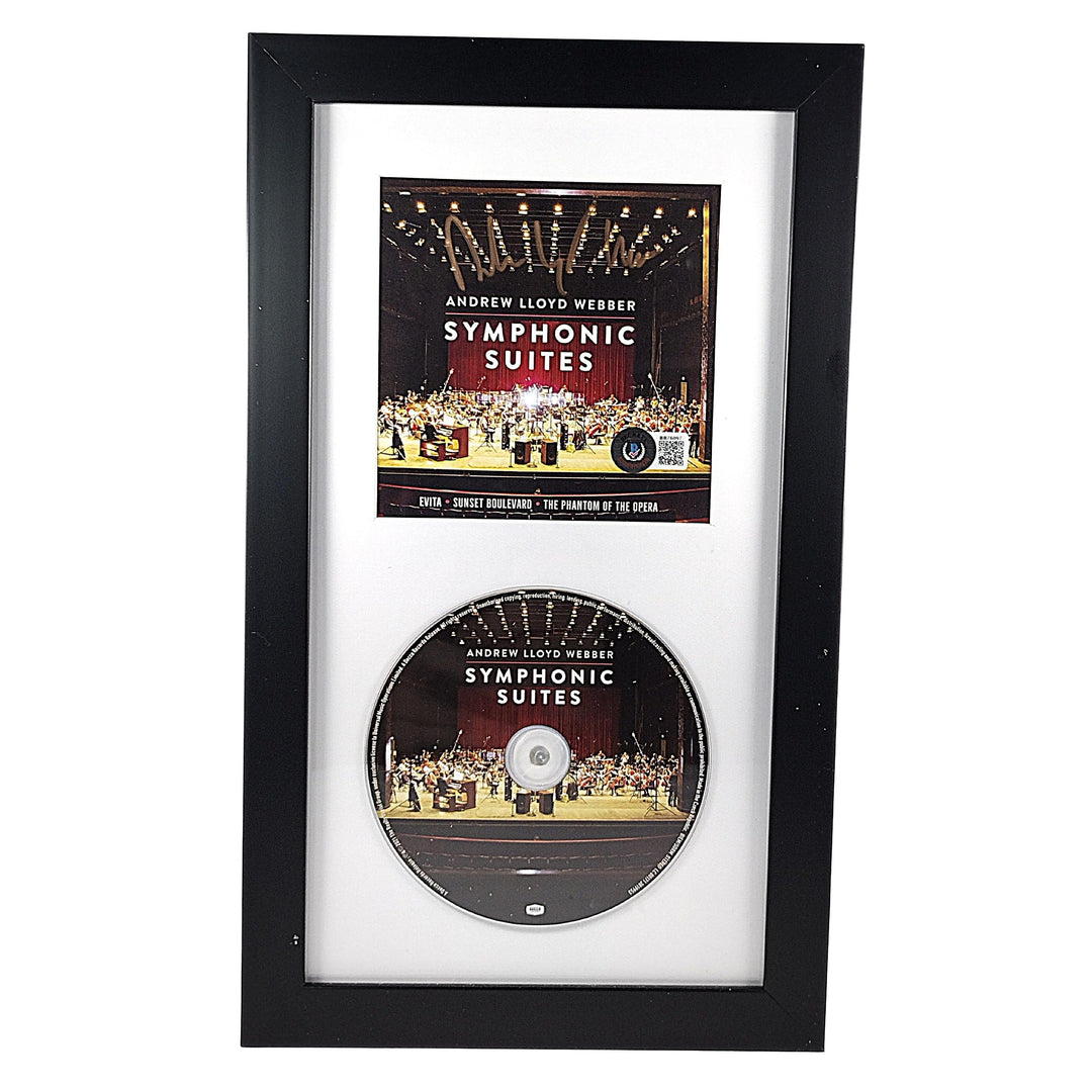 Andrew Lloyd Webber Autographed Symphonic Suites CD Booklet Framed Beckett COA