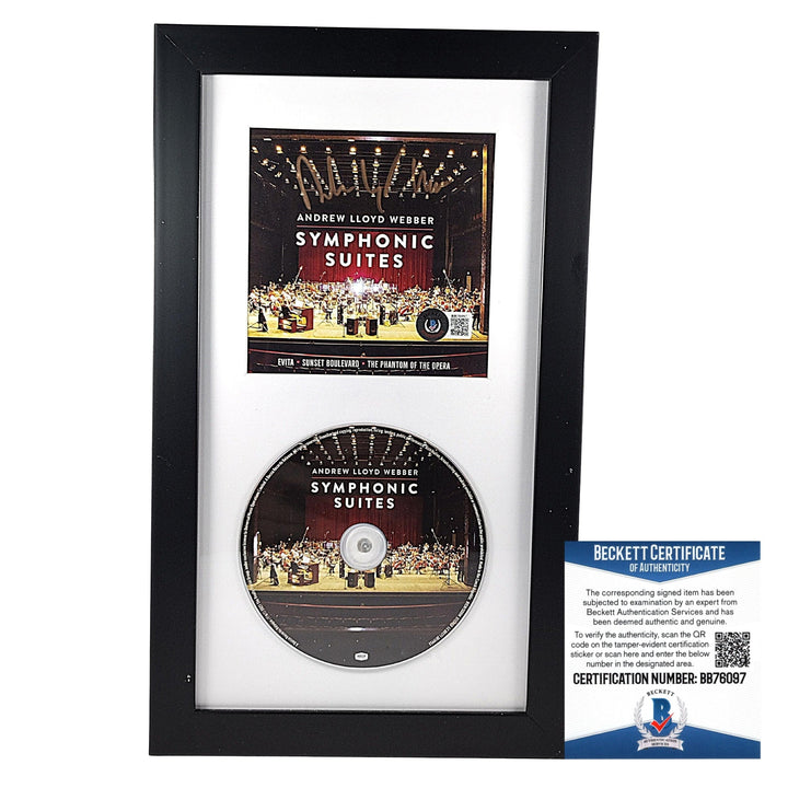 Andrew Lloyd Webber Autographed Symphonic Suites CD Booklet Framed Beckett COA