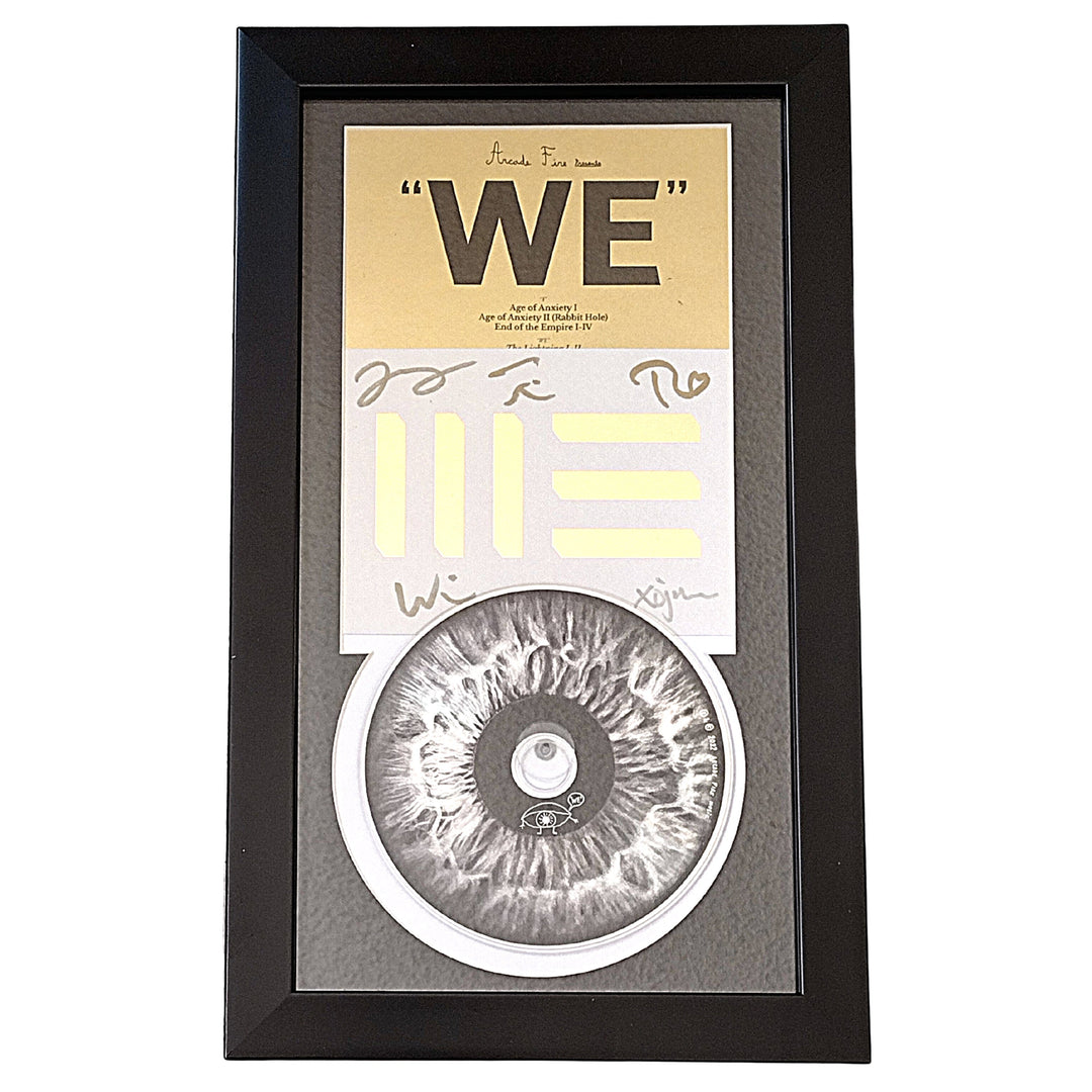 Arcade Fire Signed WE CD Cover Framed Matted Wall Display Beckett Certified Authentic