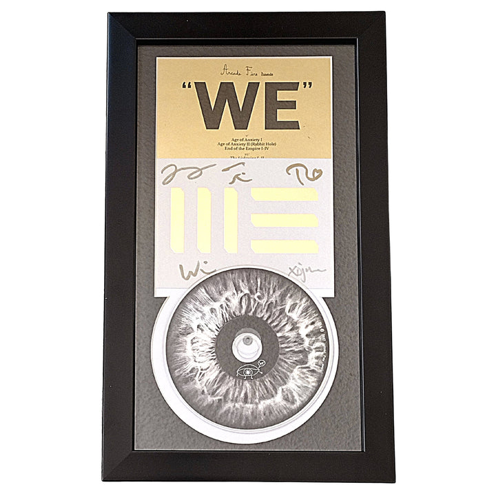 Arcade Fire Signed WE CD Cover Framed Matted Wall Display Beckett Certified Authentic