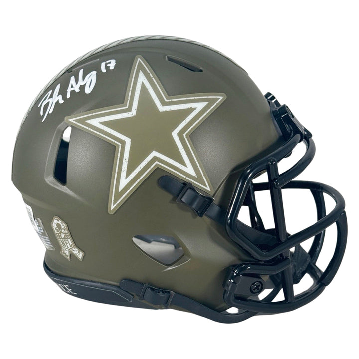 Brandon Aubrey Signed Dallas Cowboys Salute to Service Speed Mini Football Helmet (JSA)