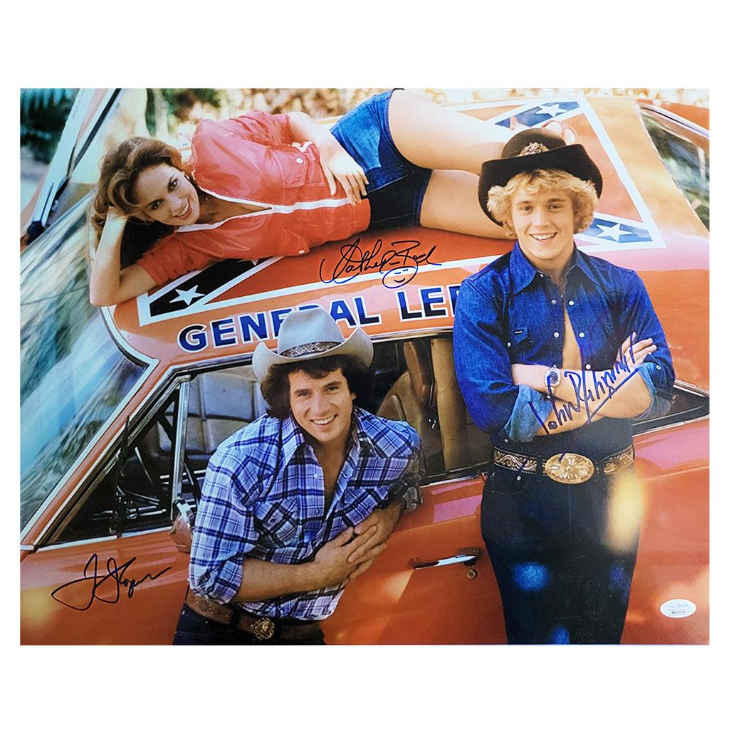 Bach, Schneider, Wopat Signed Dukes of Hazzard 16x20 Photo Pose 2 (JSA)