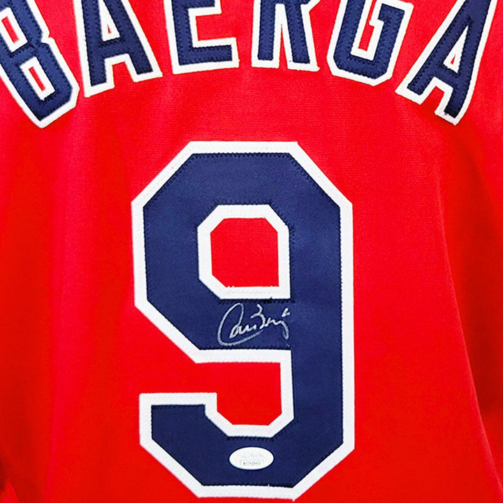 Carlos Baerga Signed Cleveland Red Baseball Jersey (JSA)