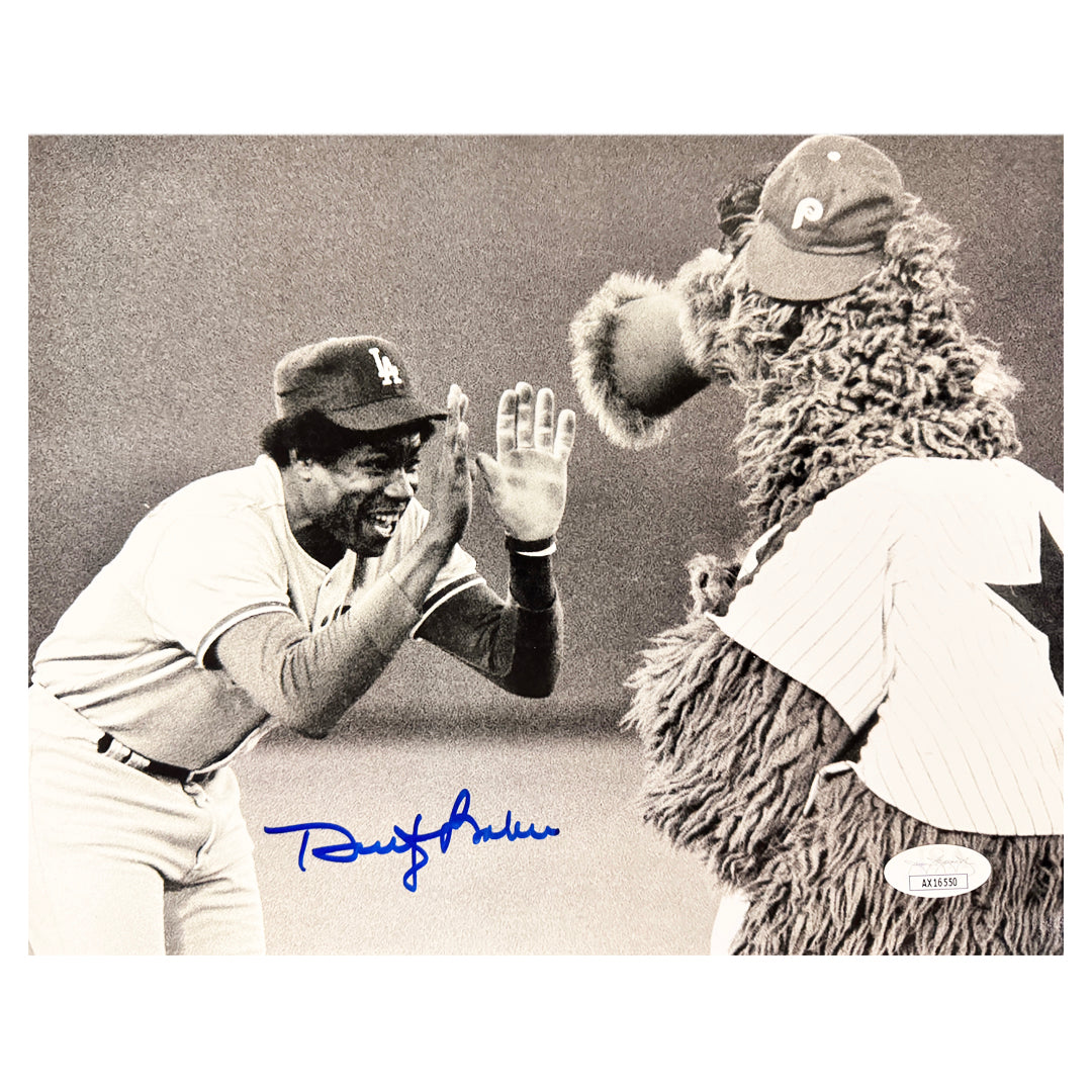 Dusty Baker Signed Los Angeles Pose 1 Baseball 8x10 Photo (JSA)