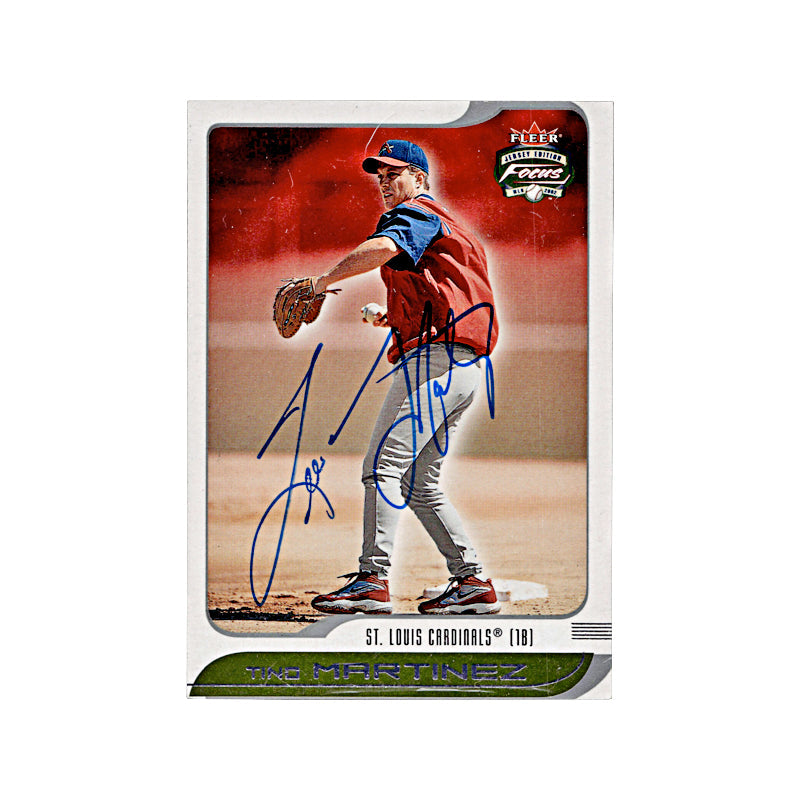 2002 Fleer Focus Tino Martinez Autograph Auto Signed Signature Cardinals