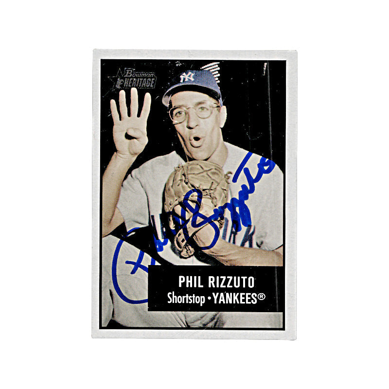 2003 Bowman Heritage 4 Fingers Phil Rizzuto Autograph Auto Signed Signature