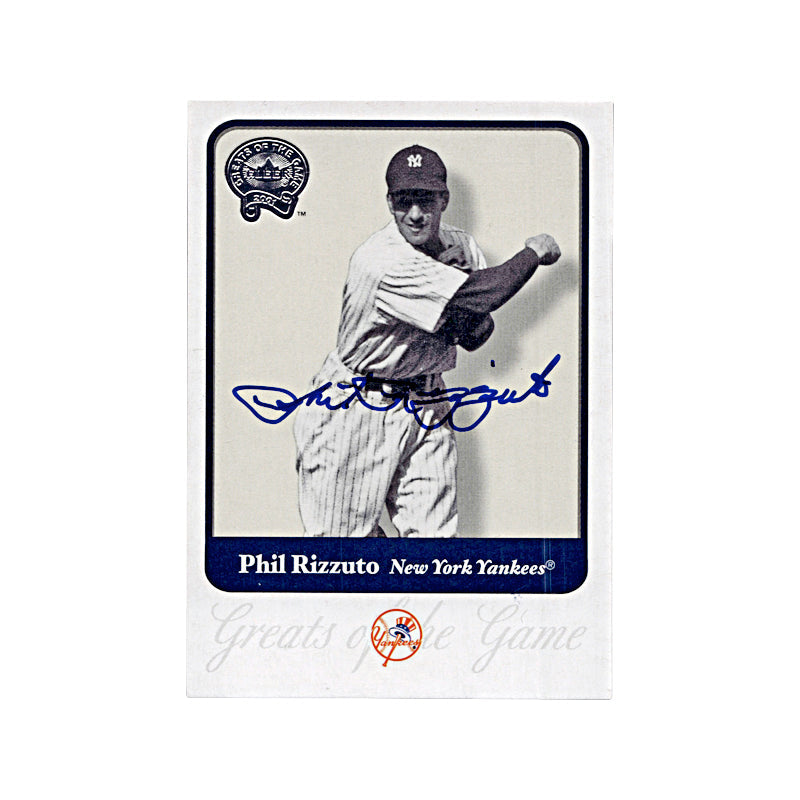 2001 Fleer Greats Of The Game Phil Rizzuto Autograph (Steiner Holo on Back) Auto