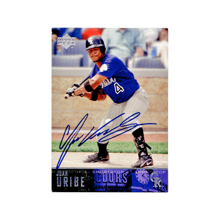 2003 Upper Deck Juan Uribe Autograph Auto Signed Signature Colorado Rockies