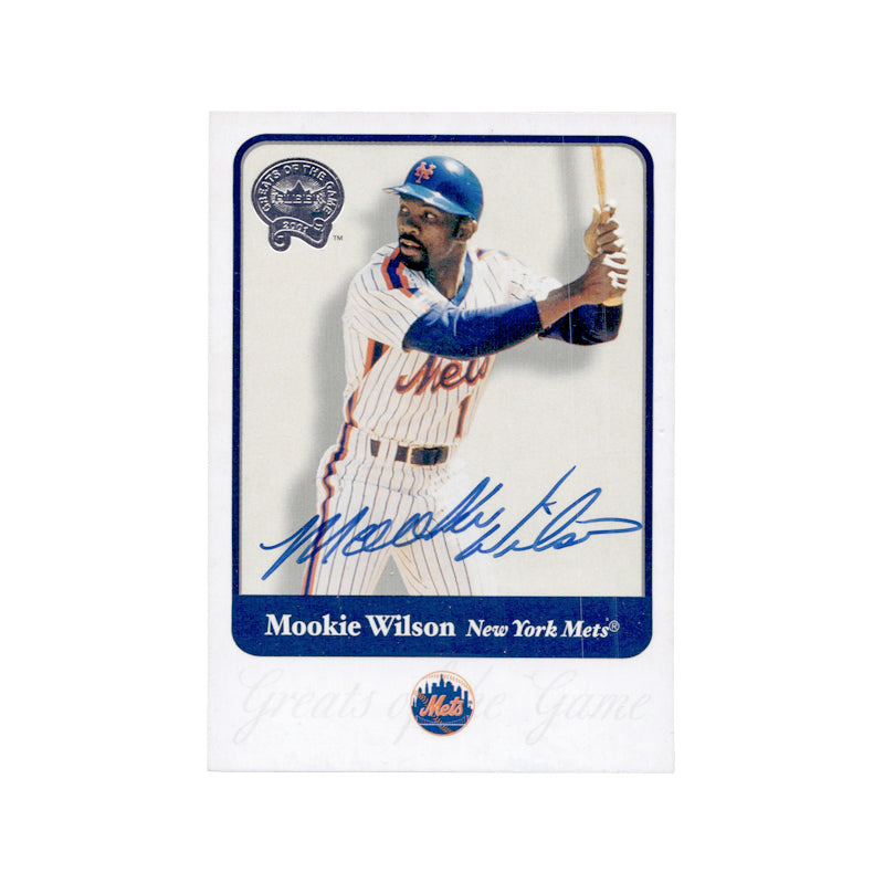 2001 Fleer Greats Of The Game Mookie Wilson Autograph Auto Signed Signature