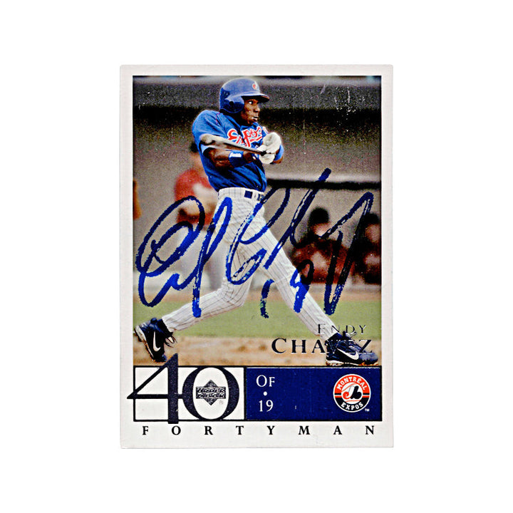 2003 Upper Deck Endy Chavez Fortyman Autograph Auto Signed Signature Expos