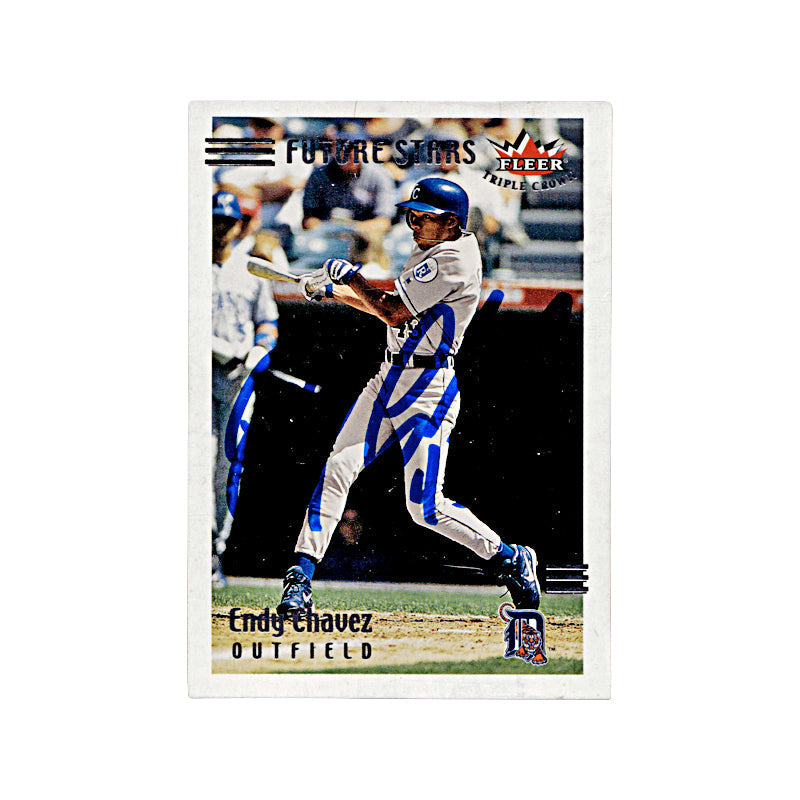 2002 Fleer Triple Crown Endy Chavez Autograph Auto Signed Signature Tigers