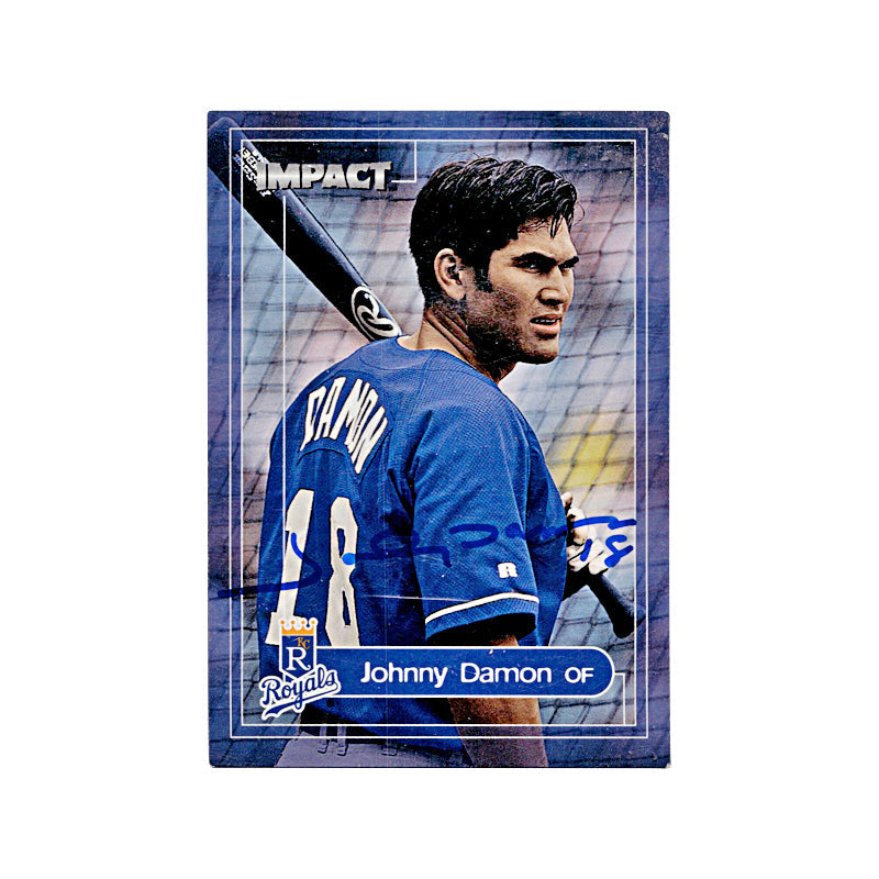 2000 Fleer Impact Johnny Damon Autograph Auto Signed Signature KC Royals