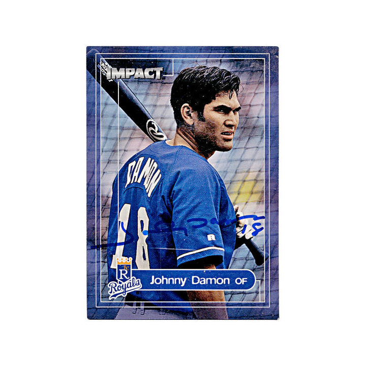 2000 Fleer Impact Johnny Damon Autograph Auto Signed Signature KC Royals