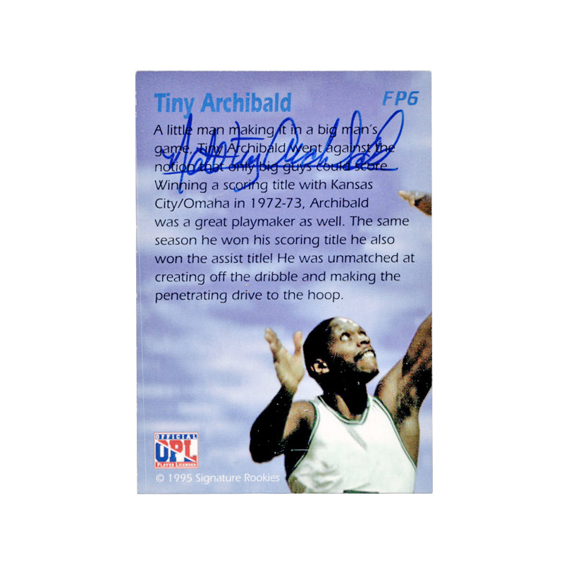 1995 Signature Rookies Tiny Archibald Autograph (Auto On Back) Signed Signature