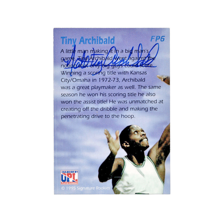 1995 Signature Rookies Tiny Archibald Autograph (Auto On Back) Signed Signature