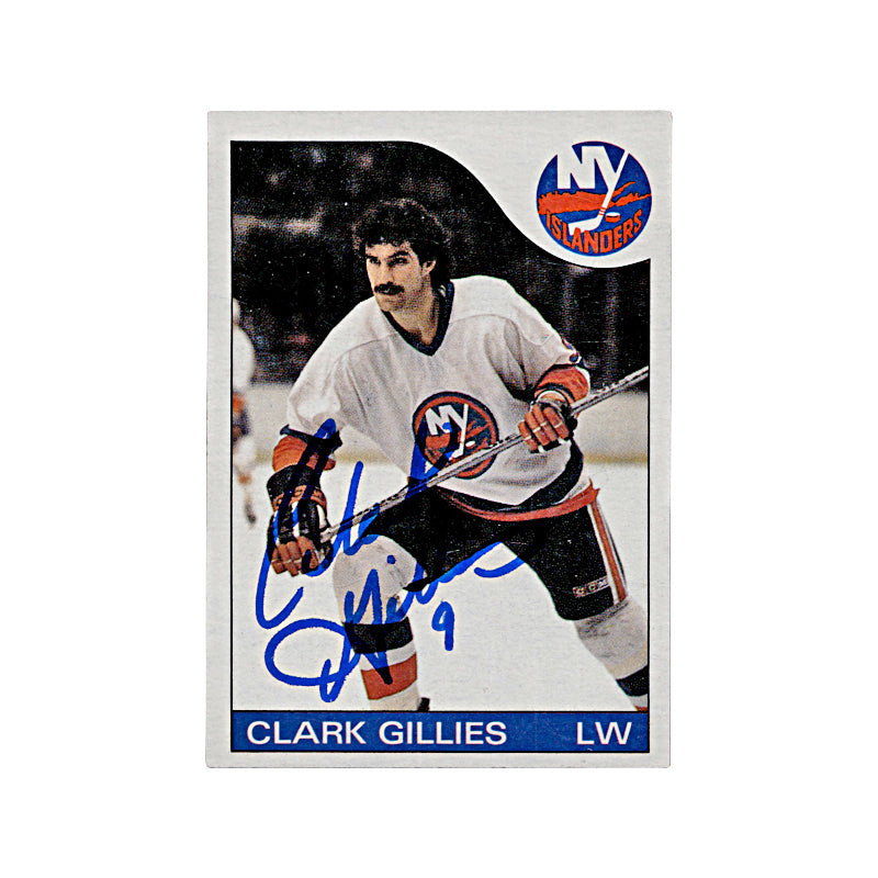 1985 Topps Clark Gillies Autograph Auto Signed Signature New York Islanders