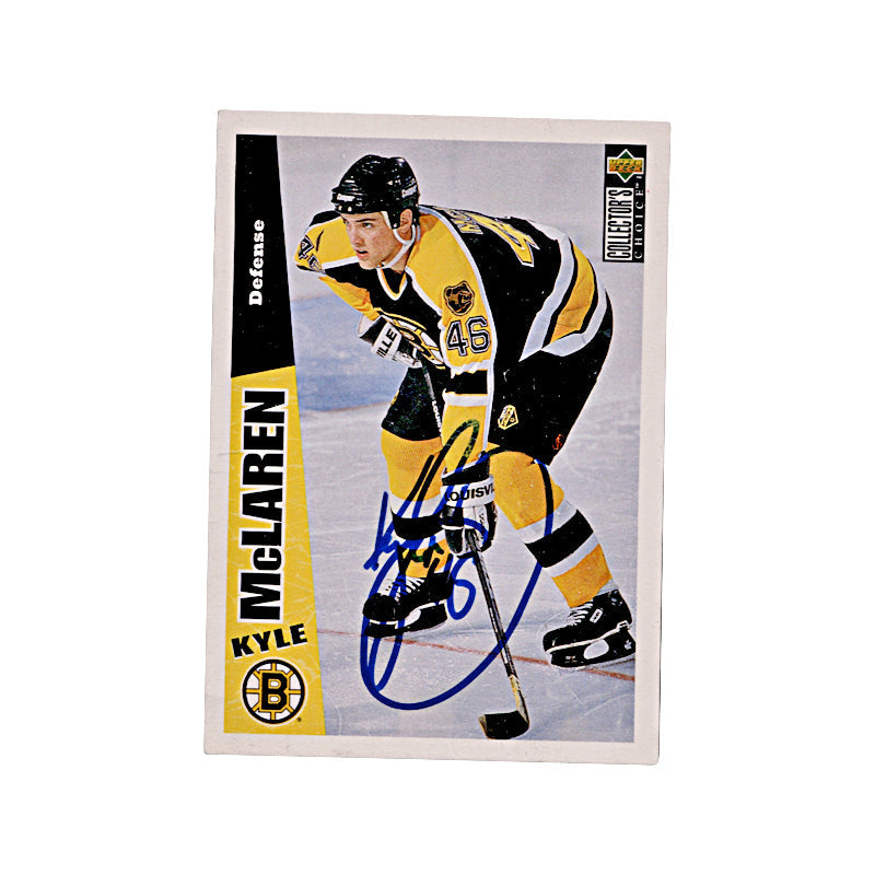 1996 Upper Deck Kyle McLaren Autograph Auto Signed Signature Boston Bruins