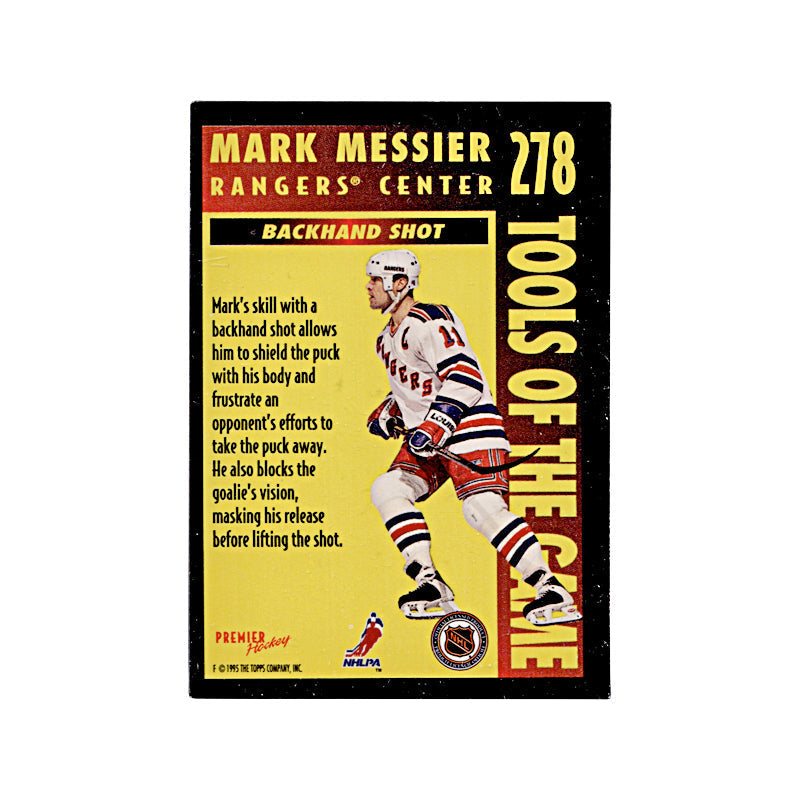 1995 Topps Tools of the Game Mark Messier Autograph Auto Signed Signature Ranger