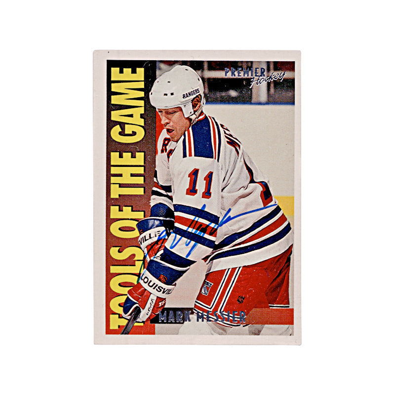 1995 Topps Tools of the Game Mark Messier Autograph Auto Signed Signature Ranger