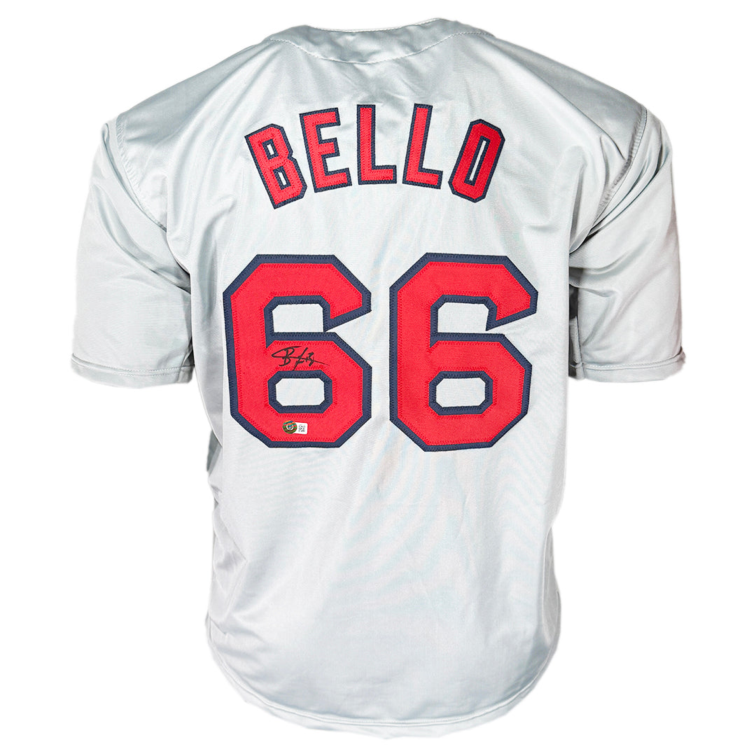 Brayan Bello Signed Boston Grey Baseball Jersey Black Ink (Beckett)